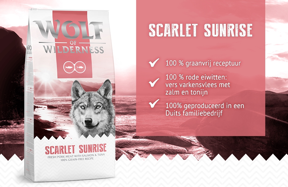 Wolf Of Wilderness 'Scarlet Sunrise' - Zalm & Tonijn Hondenvoer 14 Wolf of Wilderness salmon & tuna