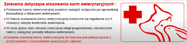Zalecenia dot. stosowania karmy