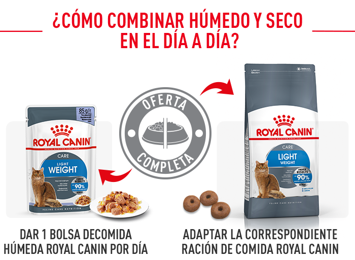 Royal Canin Light Weight Care en gelatina alimentación mixta