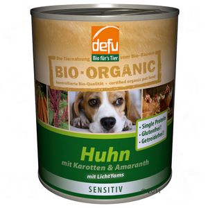 Boîtes pour chien Defu Bio 50 % Sensitive 6 x 800 g