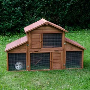 Clapier pour rongeur et lapin Castle + enclos