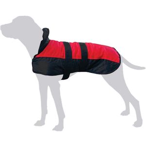 Hundemantel Eisbär rot/schwarz