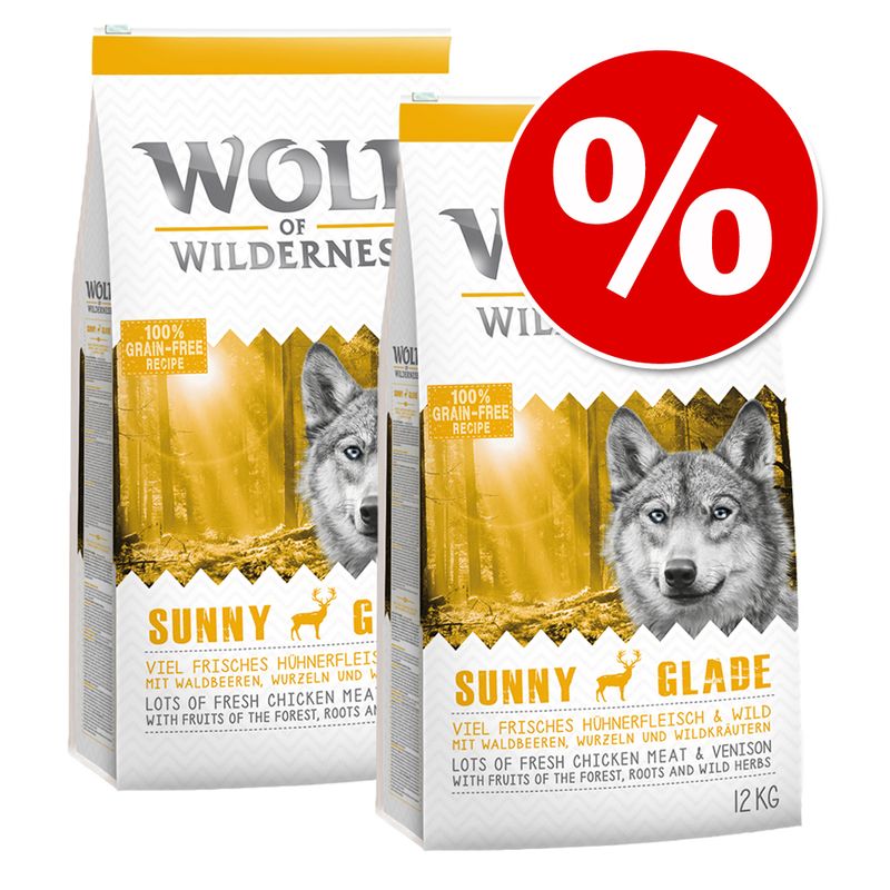 Wolf of Wilderness Economy Pack 2 x 12kg Exclusive to zooplus
