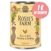 Prezzo speciale! 6 x 400 g Rosie's Farm  - Adult Pesce & Pollo