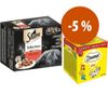 Prezzo speciale! 48 x 85g Sheba Variazioni Buste + 12x60g Catisfactions Mix - Selezione Gustosa in Salsa