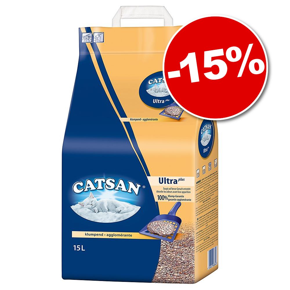 15L Agglomérante Plus Catsan Litière pour chat