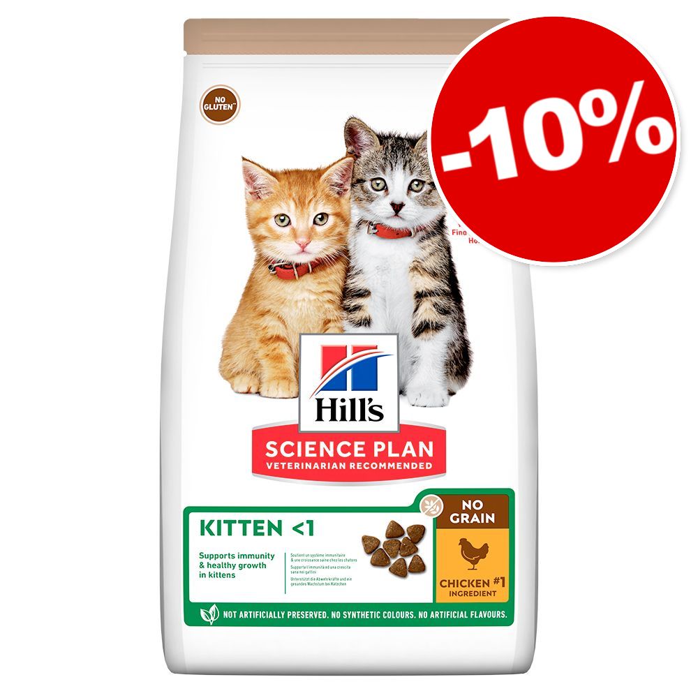 Croquettes Hill's Science Plan sans céréales 1,5 kg : 10 % de remise ! Adult 1-6 poulet pour chat