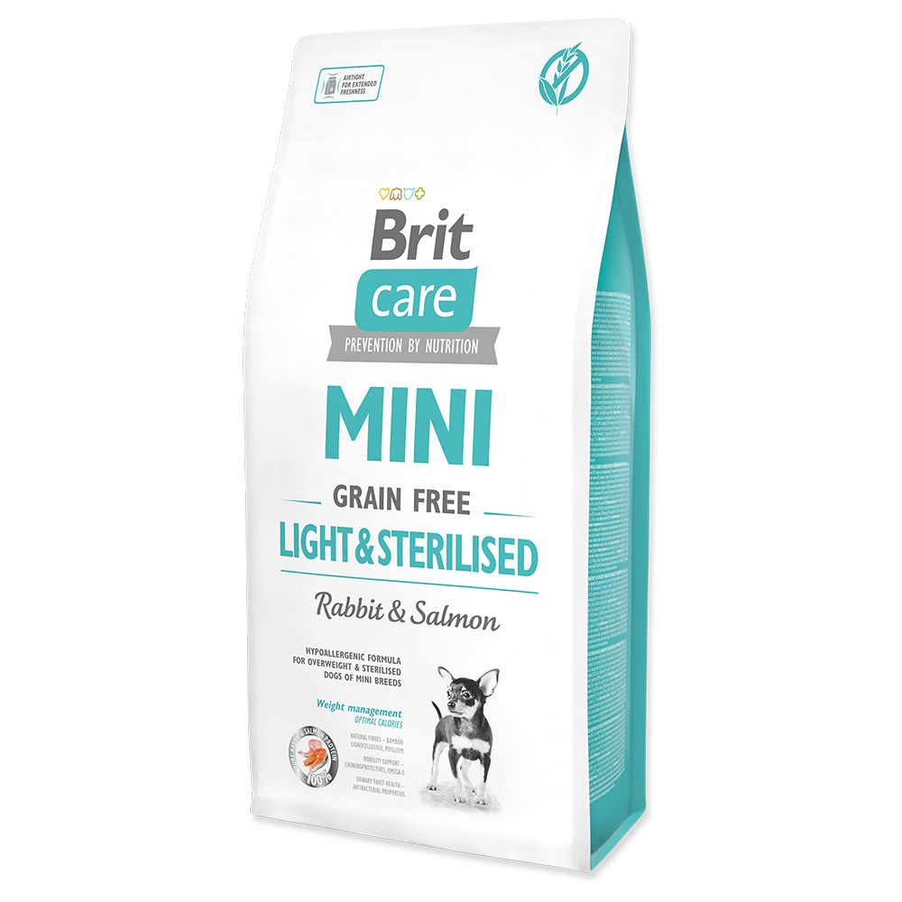 7kg Mini Grain Free Light & Sterilised Brit Care Hrană uscată câini