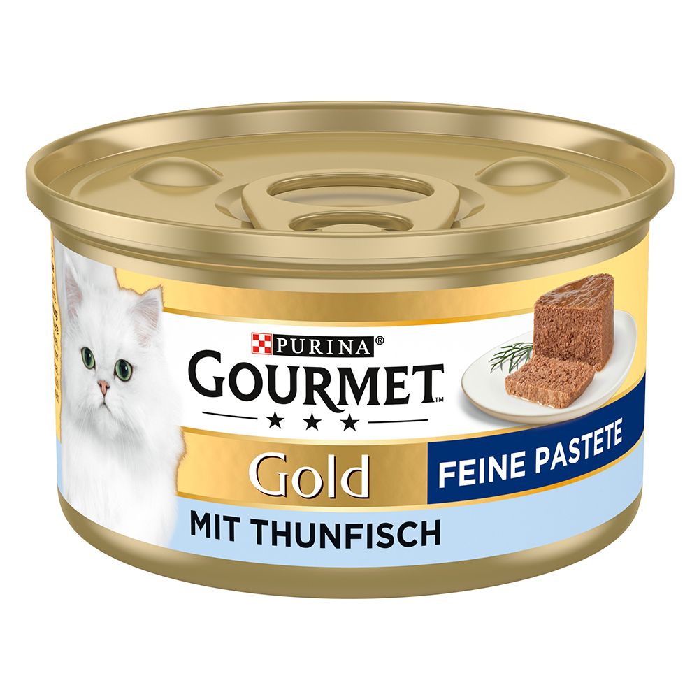 48 x 85g Feine Pastete Mix Gourmet Gold Katzenfutter nass