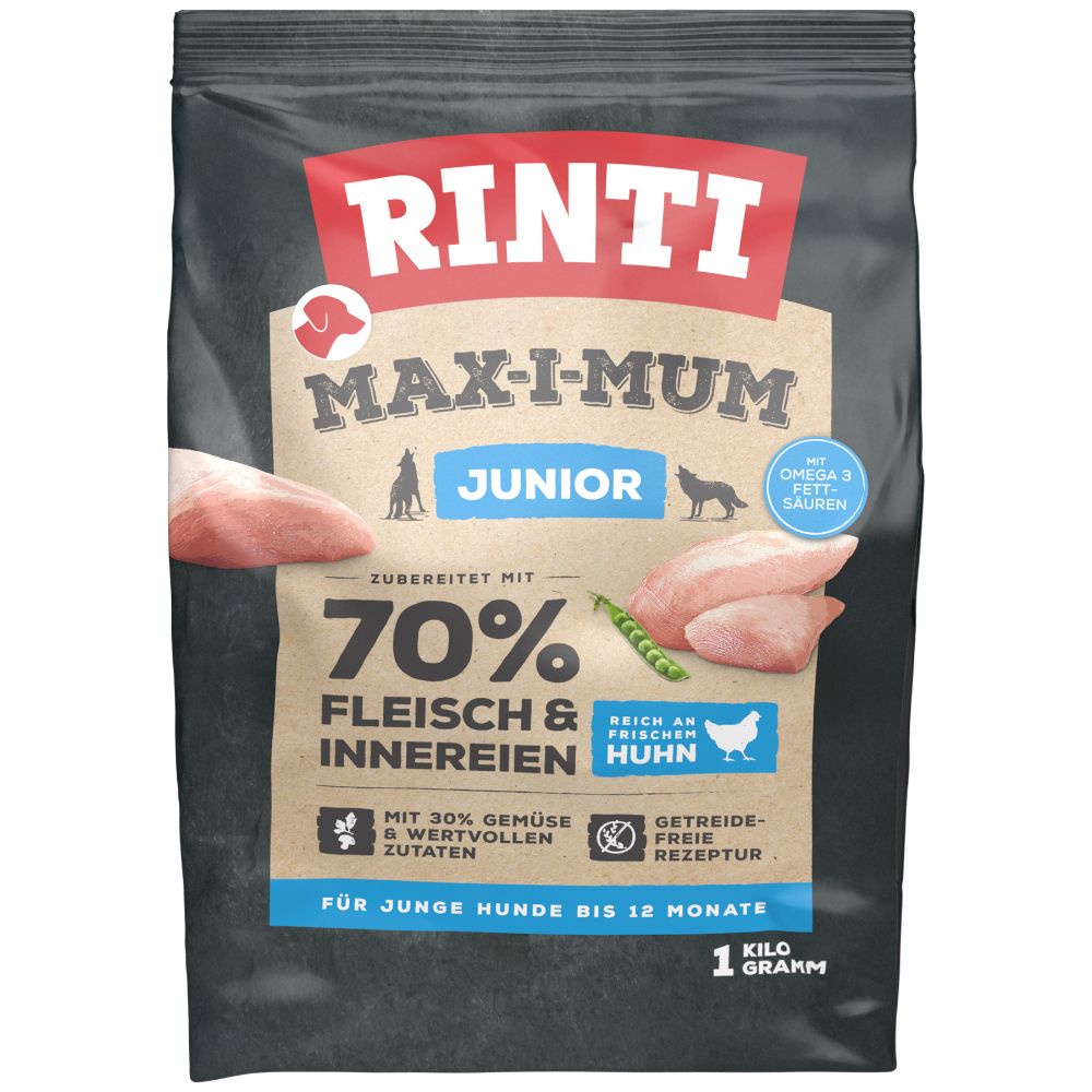 1kg Max-i-mum Junior Huhn RINTI Hundefutter trocken