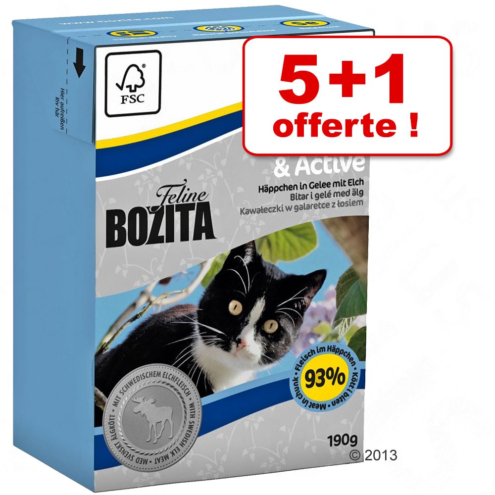 5x190g Kitten pour chaton Bouchées en gelée Bozita Nourriture humide pour chaton + 1 offerte !