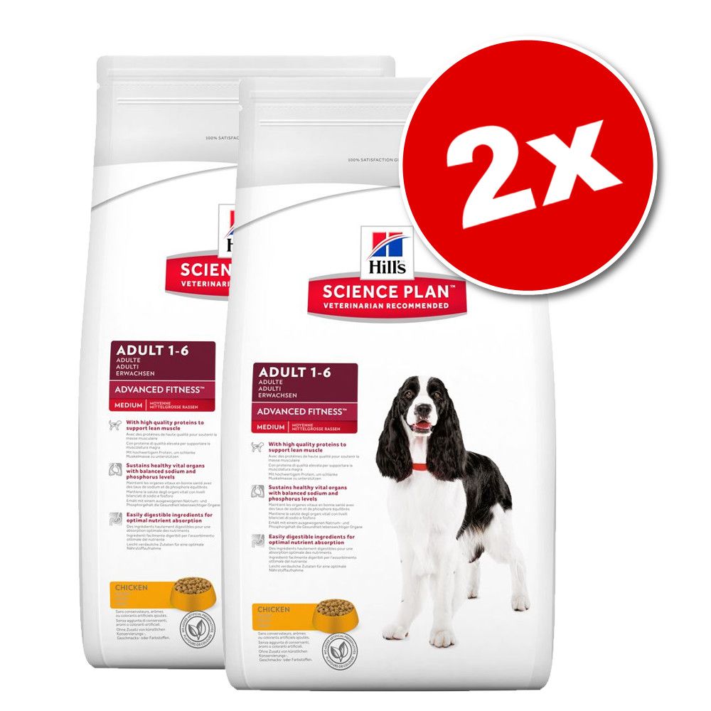 2x12kg Adult Perfect Weight Large Breed poulet Hill’s Science Plan Croquettes pour Chien