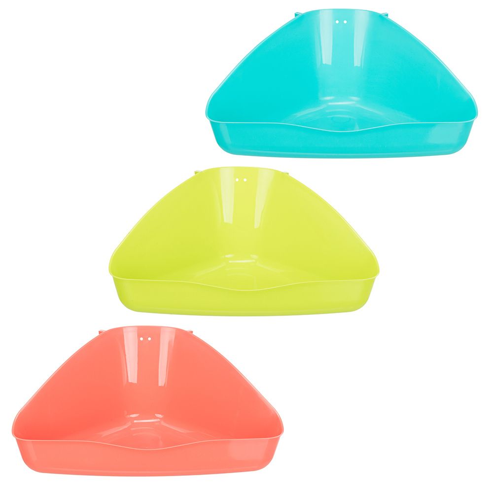 Toilette d'angle pour rongeur L 36 cm x l 30/30 cm x H 21 cm