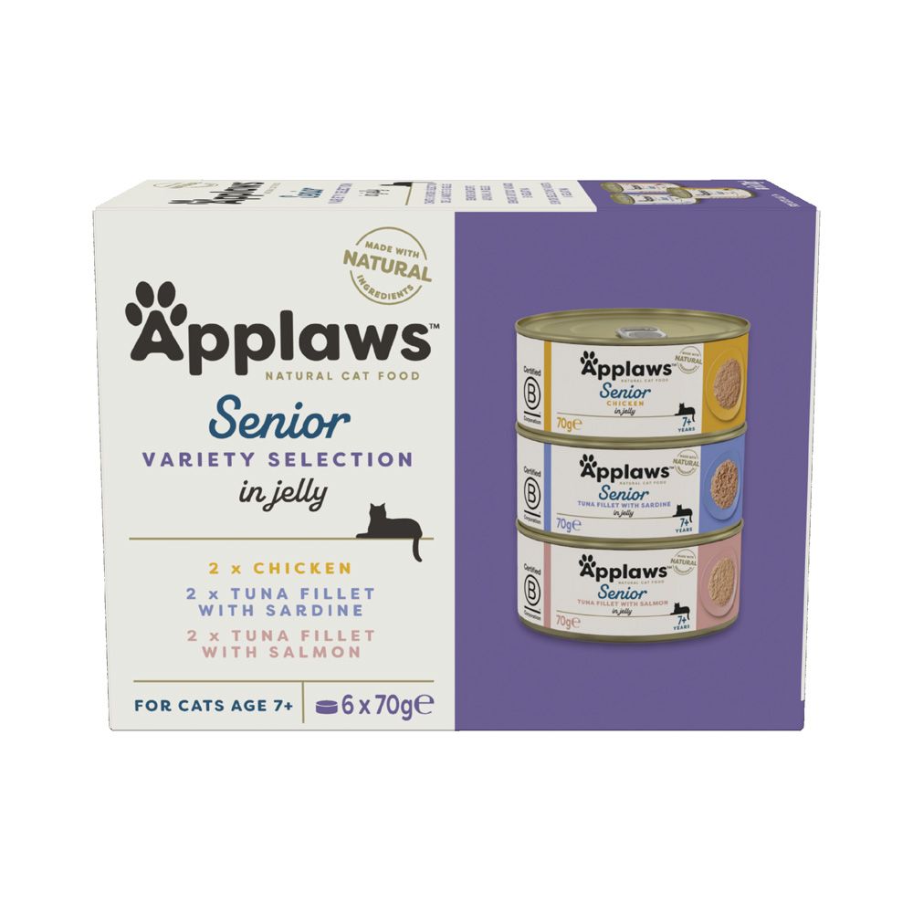 6x 70g Applaws Senior Thunfisch mit Lachs Katzenfutter nass
