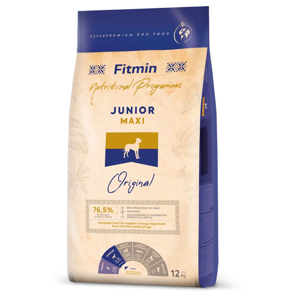 12kg Program Maxi Junior Fitmin Hundefutter trocken