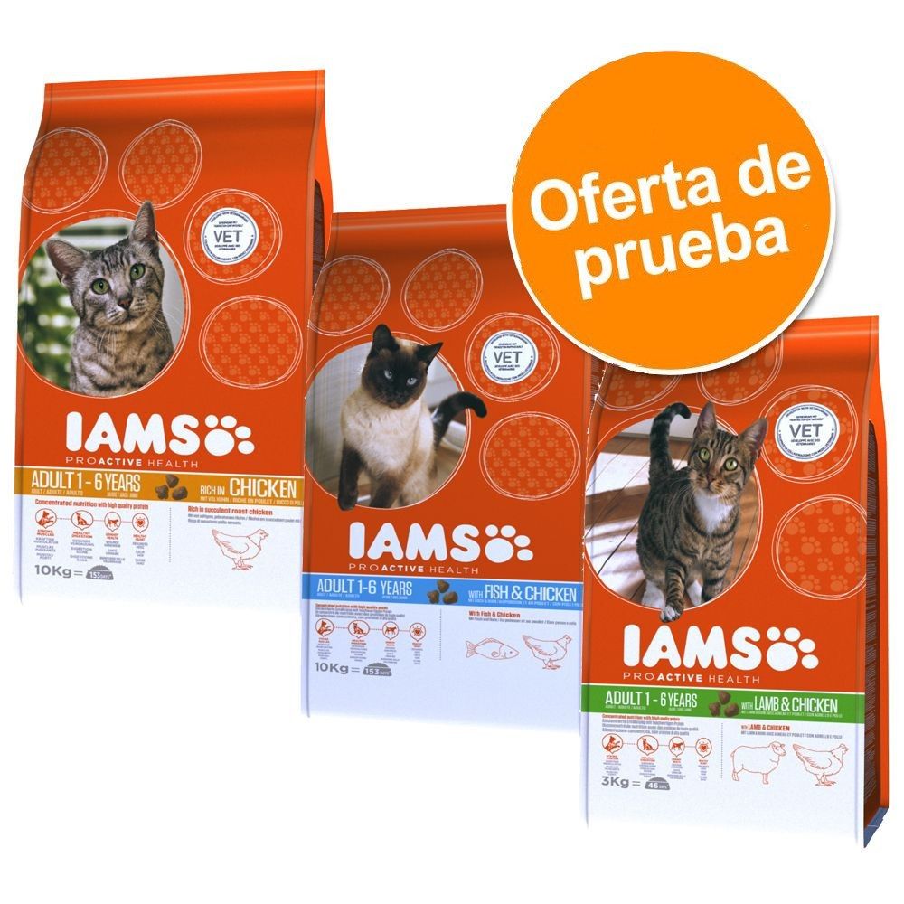 Image of IAMS Pro Active Health Adult 3 x 3 kg - Pack de prueba - Pack mixto: 3 variedades 08710255127040