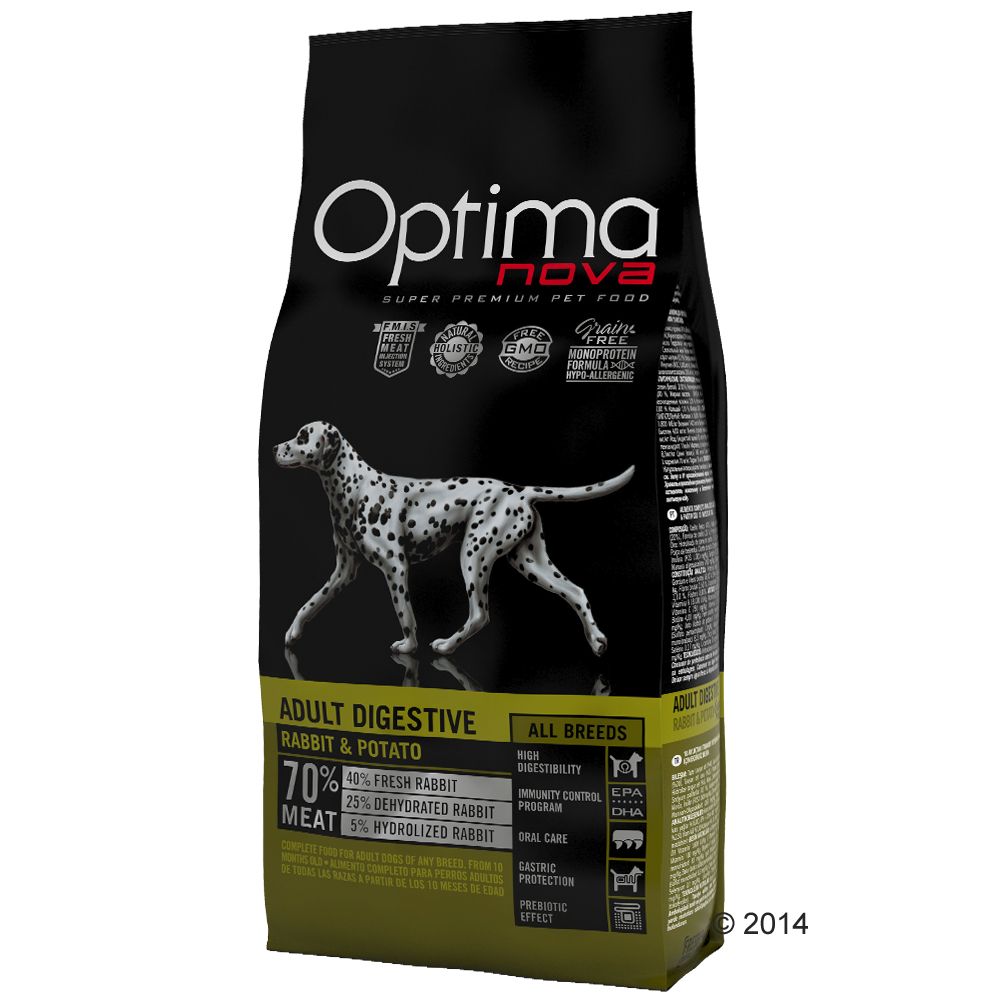 Optimanova Adult Digestive Rabbit & Potato – 12 kg