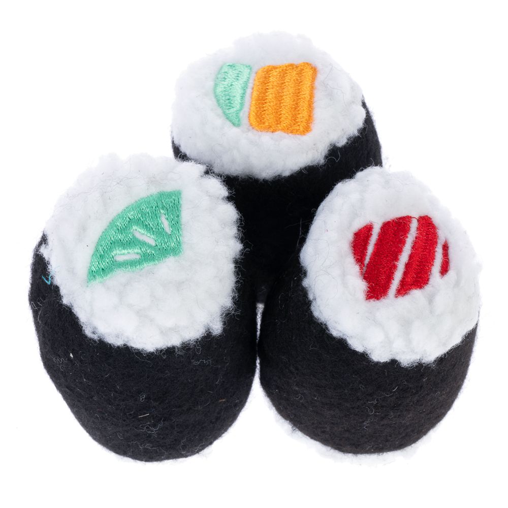 TIAKI Katzenspielzeug-Set Sushi-Rollen 3er Pack Katze