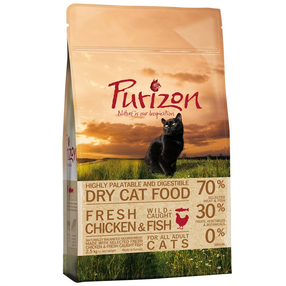 2,5 kg + 400 g gratis! 2,9 kg Purizon Kattemat – Adult Fisk
