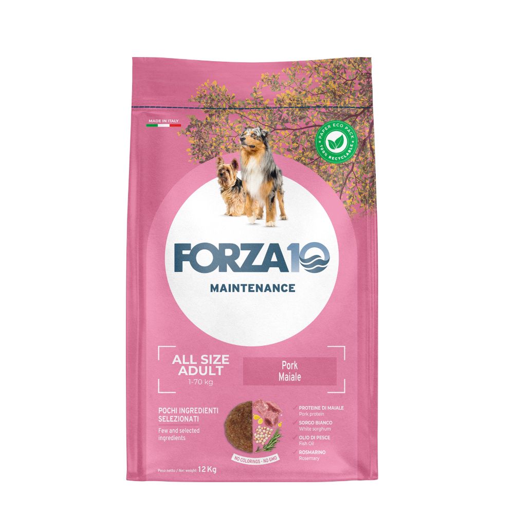 Sparpaket: 2x12kg Forza 10 All Breeds Maintenance Schwein Hundefutter trocken