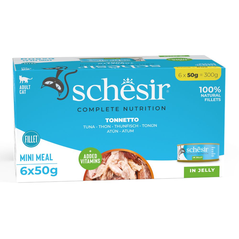 Sparpaket Schesir Complete Nutrition Filet in Gelee 24 x 50 g.- Thunfisch mit Huhn