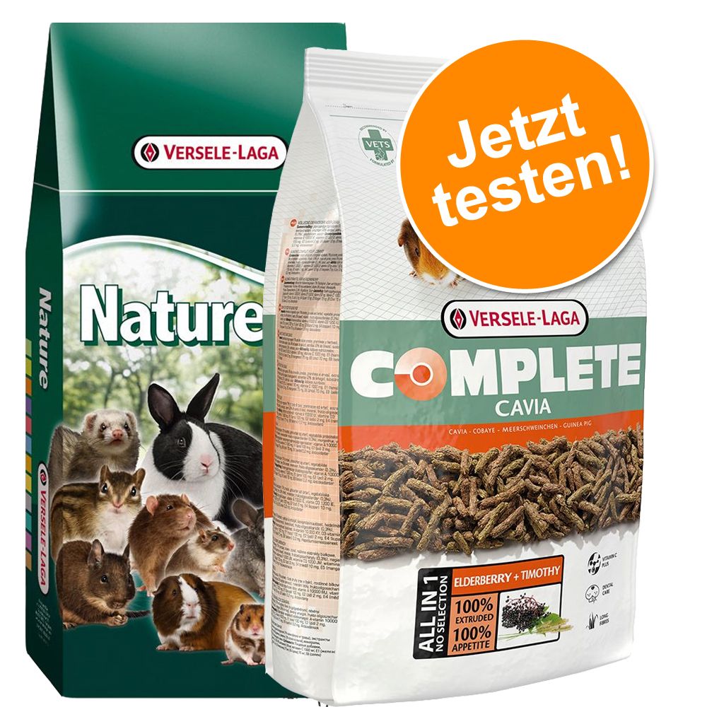 Probierpaket: Versele-Laga Cavia Nature + Cavia Complete Meerschweinchen - Cavia Nature (2,5 kg) + Cavia Complete (1,75 kg)