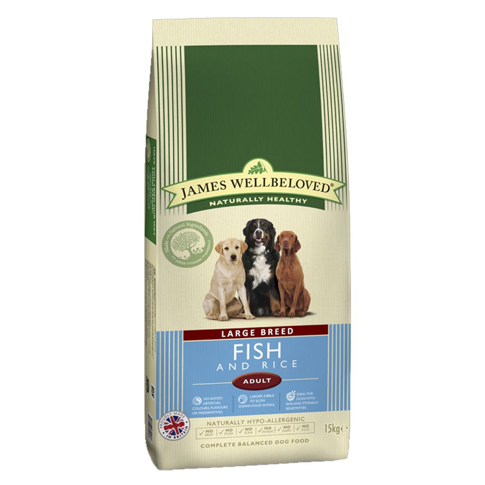 Image of James Wellbeloved Adult Large Breed Pescado y arroz - 15 kg 05025838005220