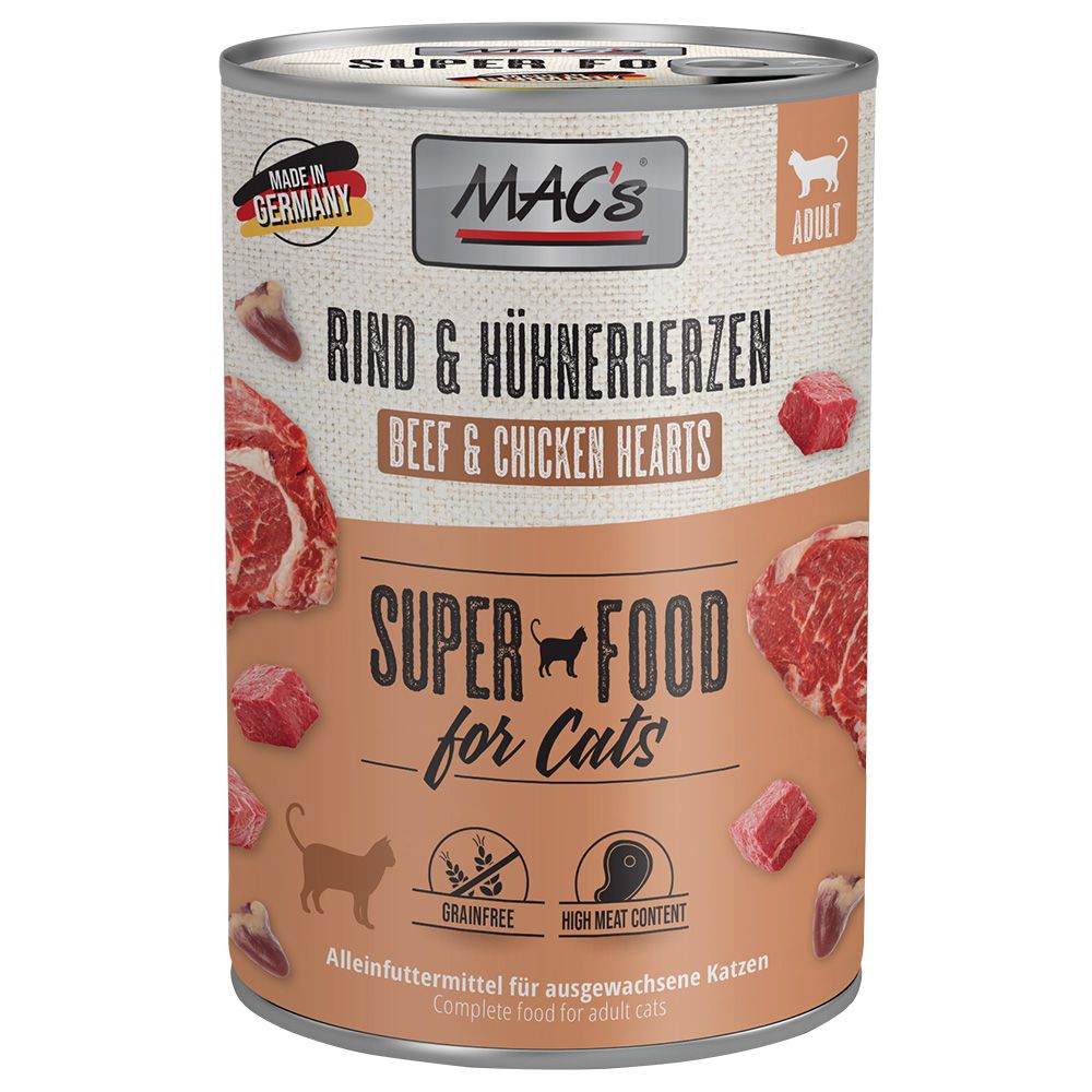 24 x 400g Rind MAC's Katzenfutter nass