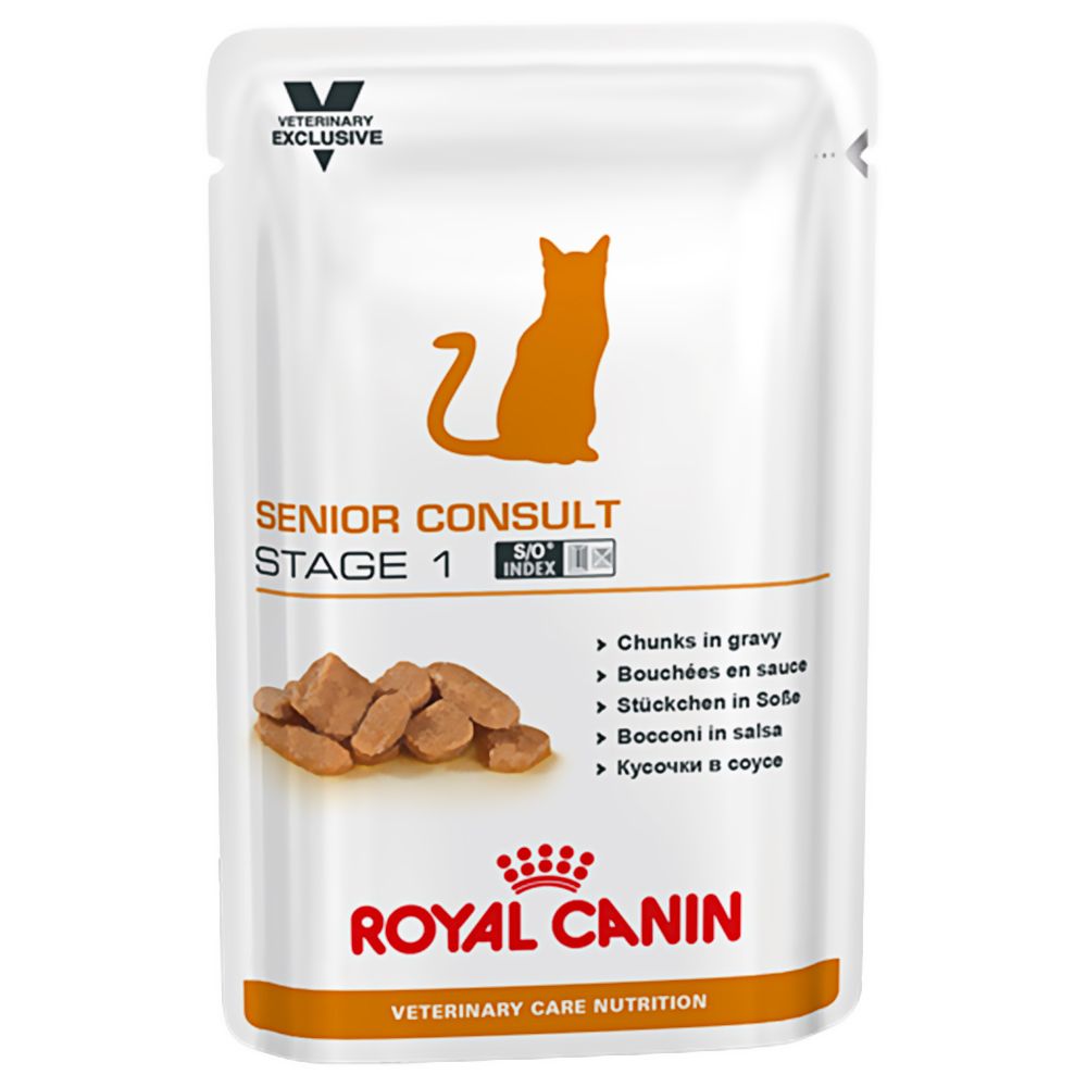 48x100g Senior Consult Stage 1 Vet Care Nutrition Royal Canin Veterinary Diet - Nourriture pour Chat