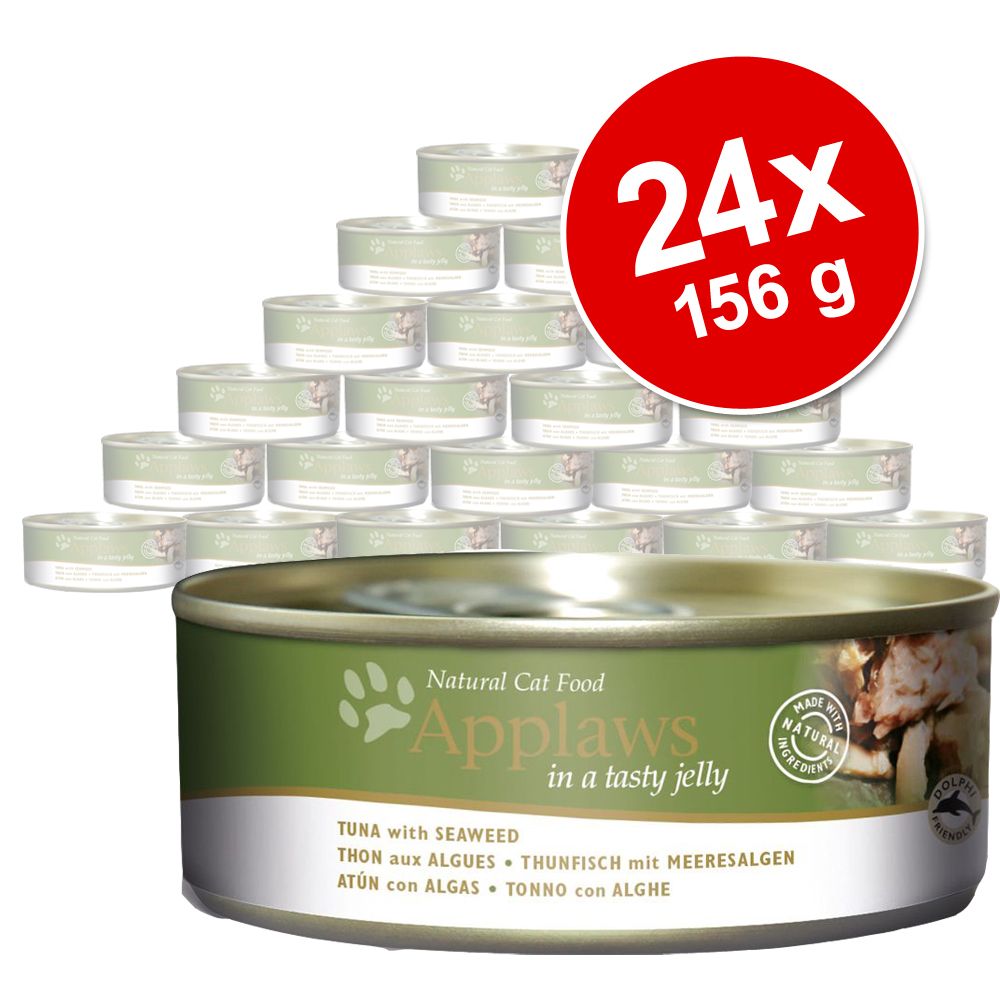 Sparpaket Applaws in Jelly 24 x 156 g - Thunfisch mit Meeresalgen