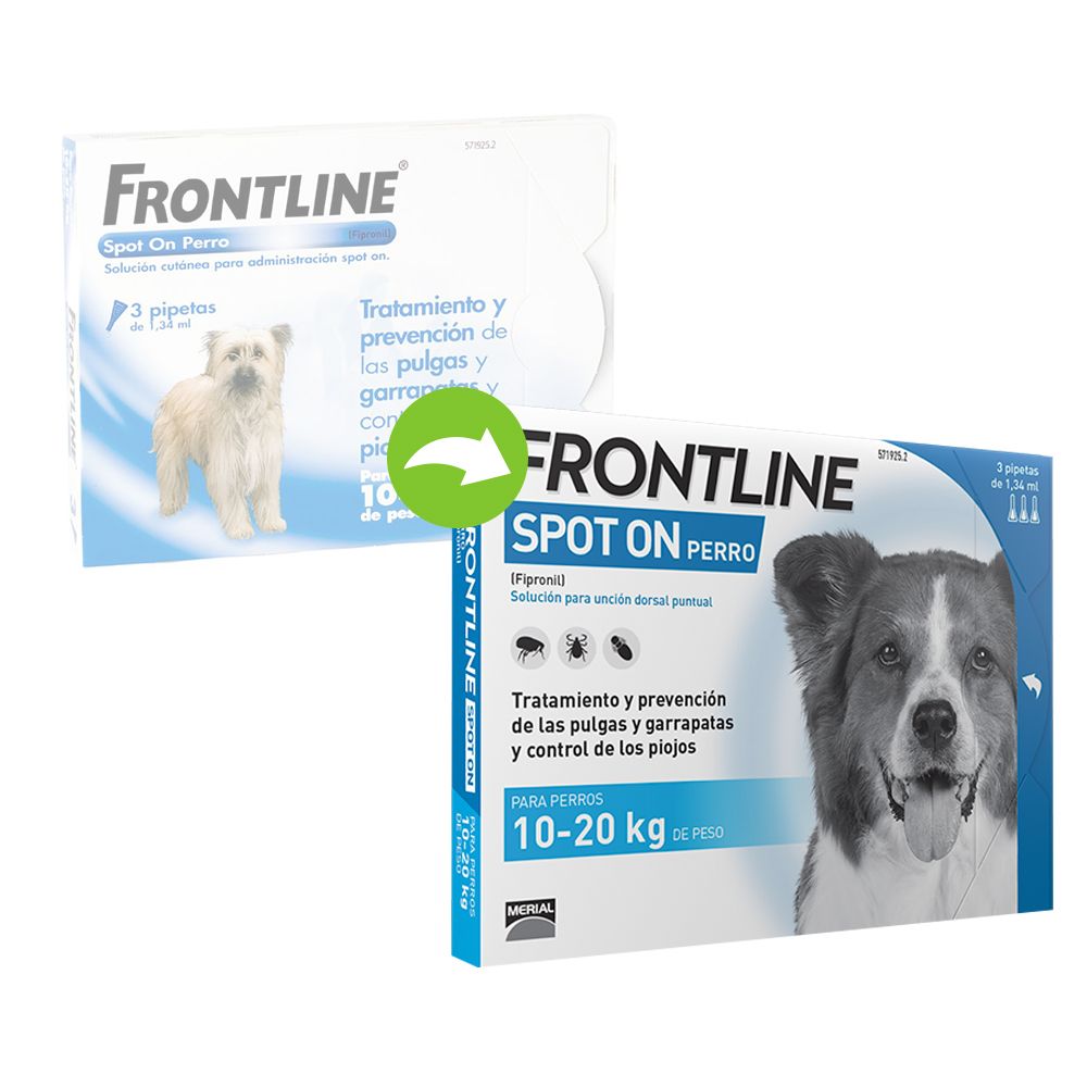 Image of Frontline® Spot-On para perros de 10 kg hasta 20 kg - 2 x 3 pipetas 03661103003816