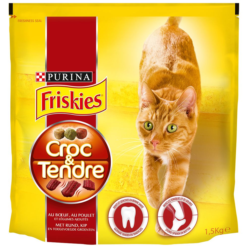 Image of Friskies Croc & Tendre con buey, pollo y verduras - 1,5 kg 07613035587038