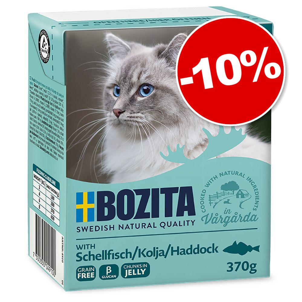 6x370g dinde Bouchées en gelée Bozita - Nourriture pour Chat: 10 % de remise!