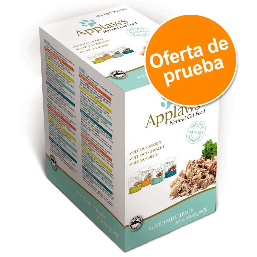 Image of Applaws Cat Pouch en gelatina para gatos 12 x 70 g - Pack mixto - 4 variedades 05060122496612