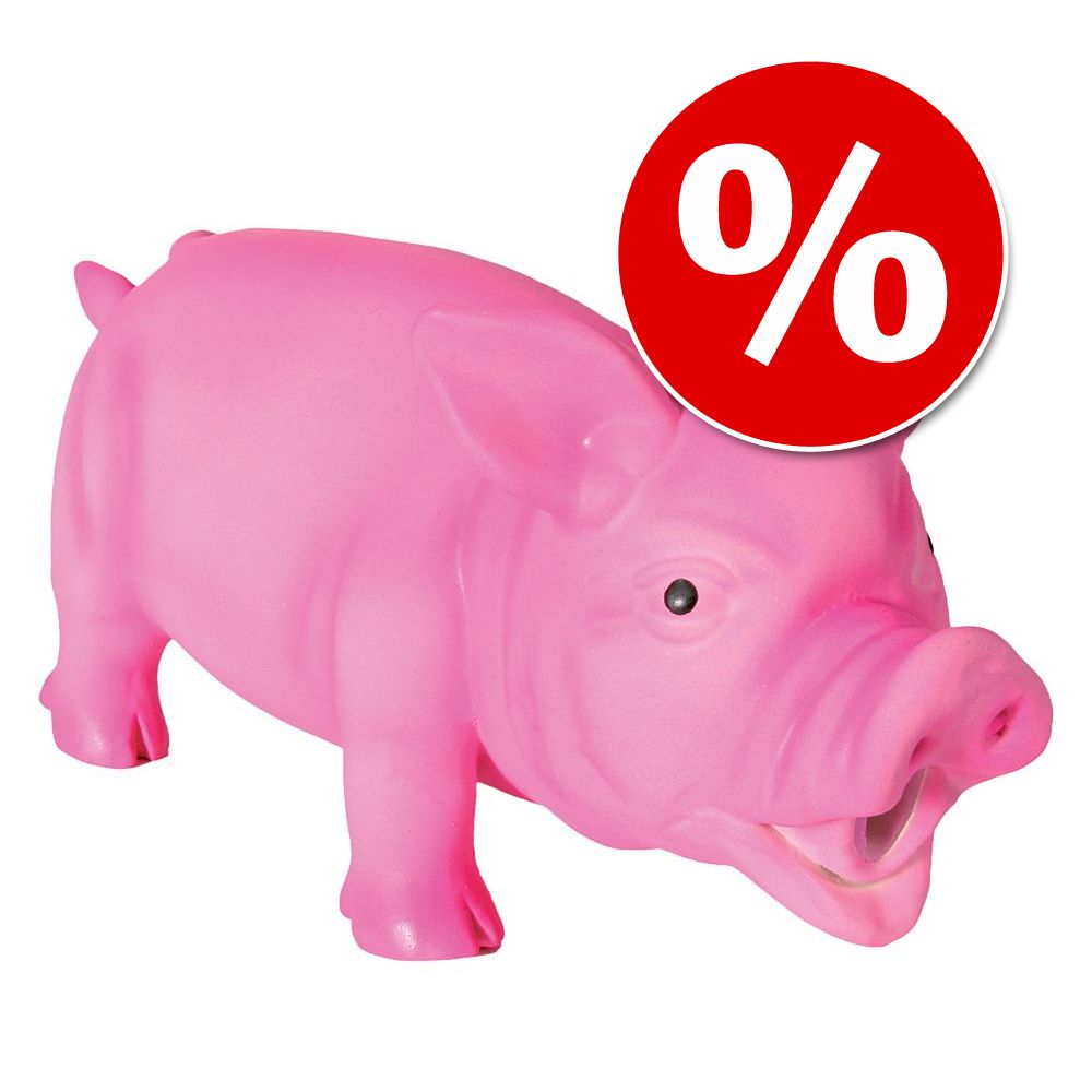 Image of Cerdito de látex con sonido para perros ¡en oferta! - Rosa (17 cm aprox.) 04054651605776