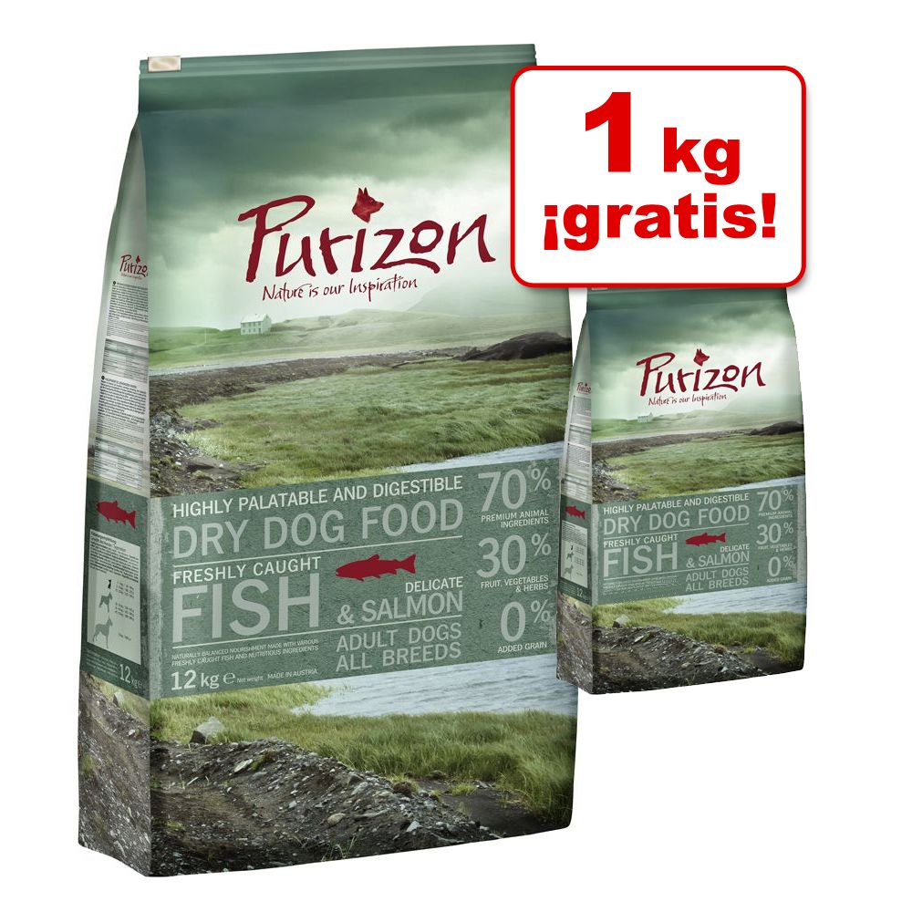 Image of Purizon 13 kg pienso para perros en oferta: 12 kg + 1 kg ¡gratis! - Adult con cordero y salmón 04260358514635