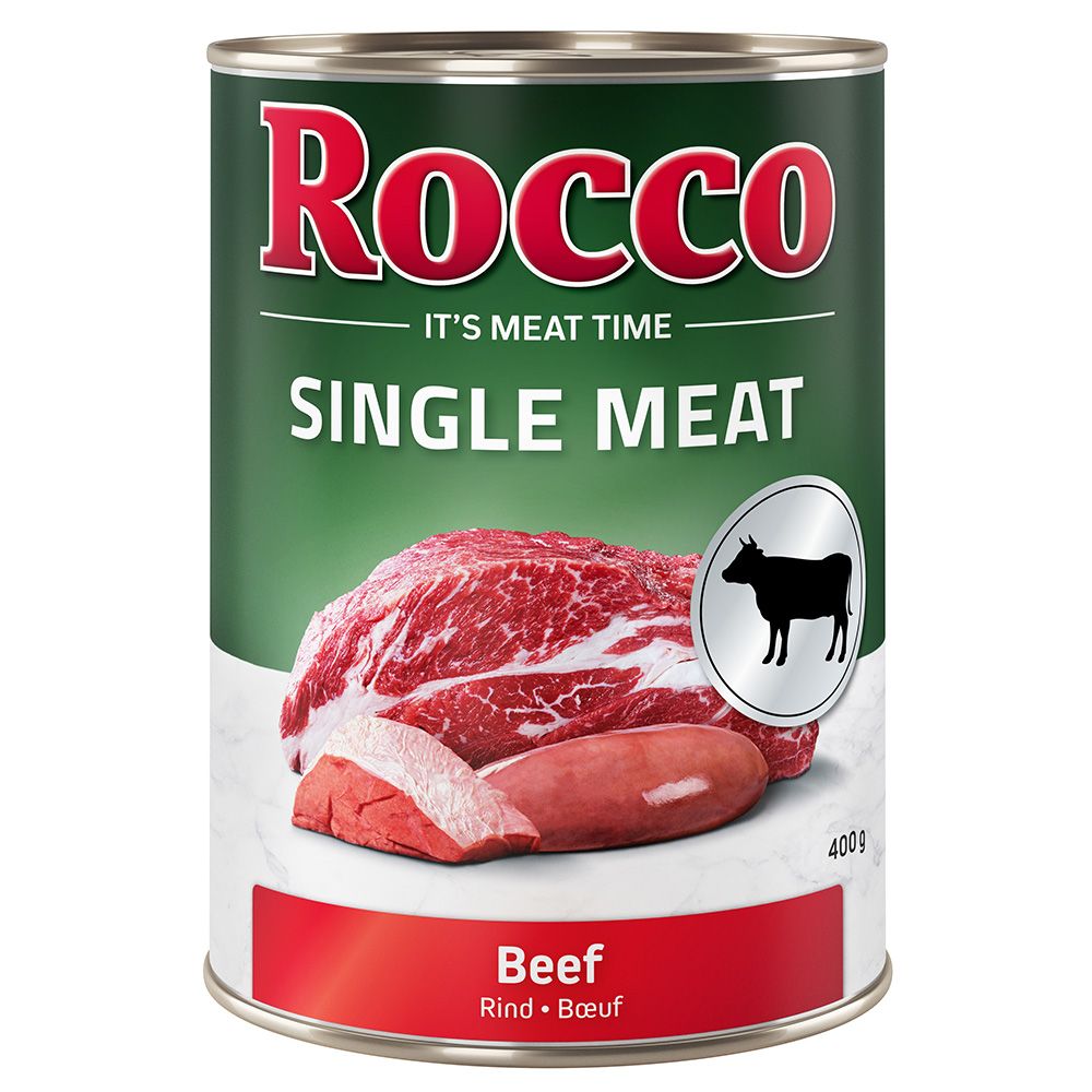 24x 400g Single Meat Pute Rocco Hundefutter nass