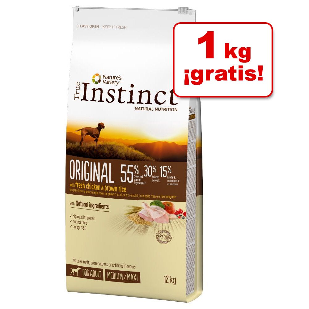 Image of True Instinct 12 kg pienso para perros en oferta: 11 + 1 ¡gratis! - High Meat con pollo campero 08410650232058