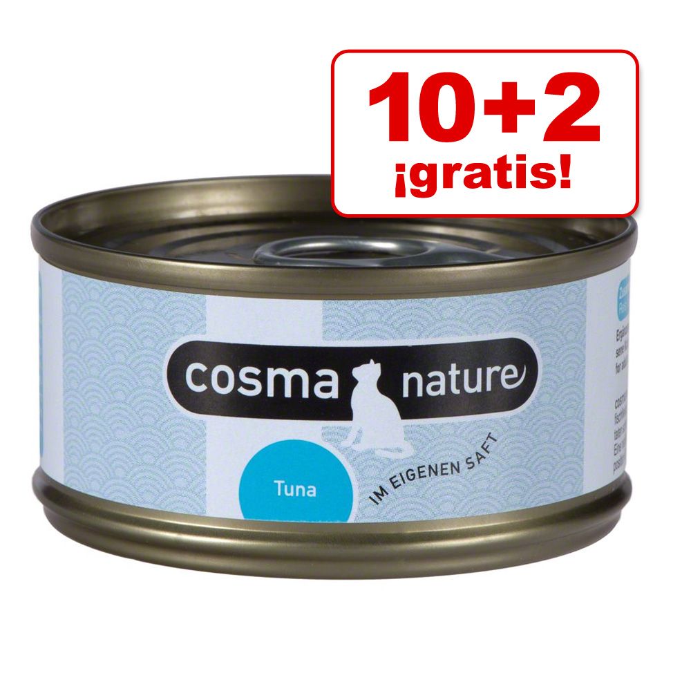 Image of Cosma Nature 12 x 70 g en oferta: 10 + 2 latas ¡gratis! - Kitten con pollo 04260077042754