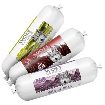 - Wolf of Wilderness Adult Wurst - 6 x 400 g Mixpaket Wolf of Wilderness Adult Wurst - 6 x 400 g Mixpaket