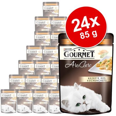 24 x 85 g Kalkoen met groenten Gourmet A la Carte Kattenvoer