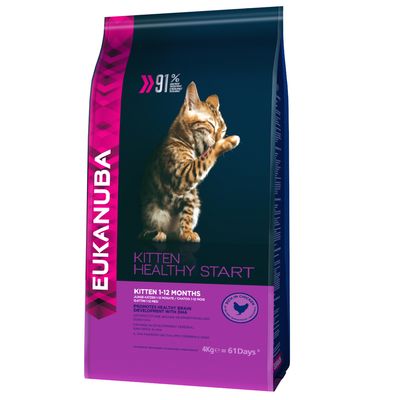 Eukanuba Healthy Start Kitten Kattenvoer Dubbelpak 2 X 4 Kg eukanuba kopen in de aanbieding