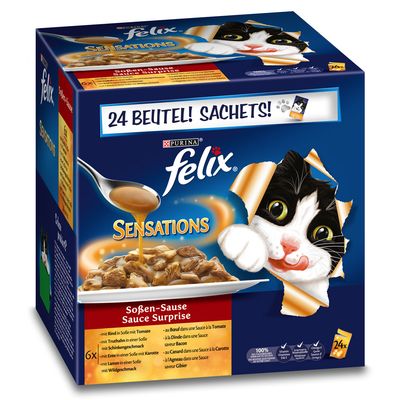 Felix Sensations in Saus 24 x 100 g Visvariatie