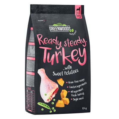 - Greenwoods Pute mit Süßkartoffeln, Erbsen und Kürbis Greenwoods Pute mit Süßkartoffeln, Erbsen und Kürbis