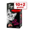 10 + 2 gratis! 12 x 85 g Tigeria - Tacchino & Salmone con patate dolci e spinaci