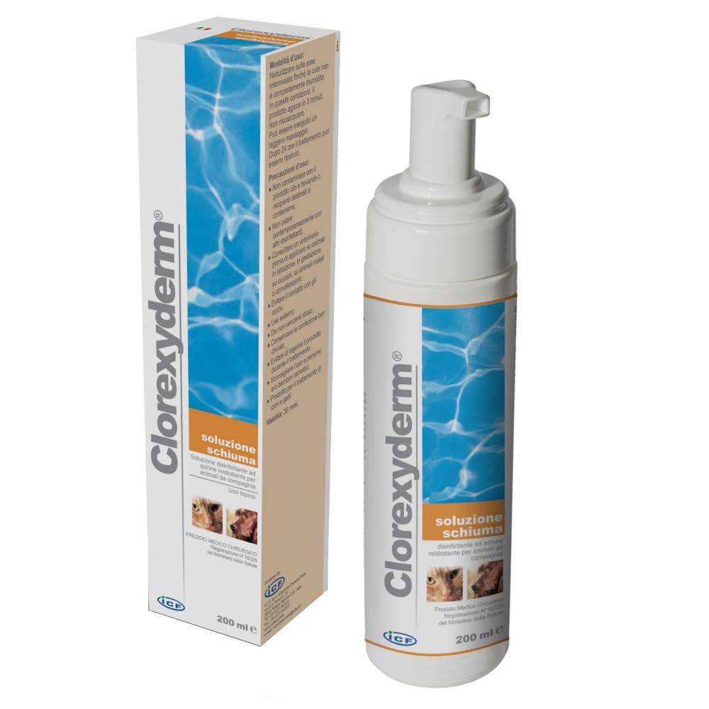 400 ml Clorexyderm Foam - Liquid Solution Hair/Skin Care Hund