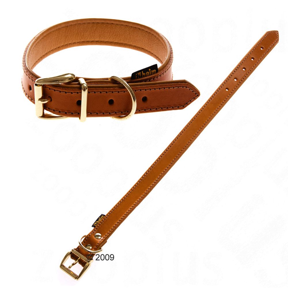Image of Collar de cuero Heim Buffalo coñac para perros - Tallas 55: 40-50 cm de cuello 04027941092259