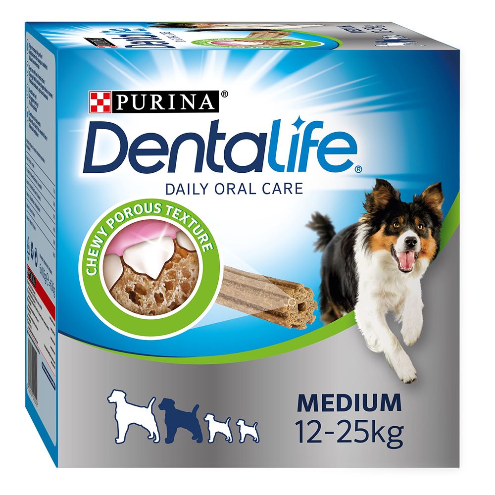 24 Sticks (8 x 69 g) PURINA Dentalife Zahnpflege-Snacks für mittelgroße Hunde