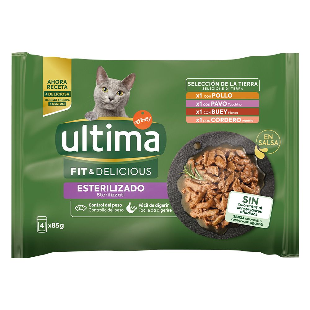 48x 85g Ultima Cat Sterilized Fischauswahl Katzenfutter nass