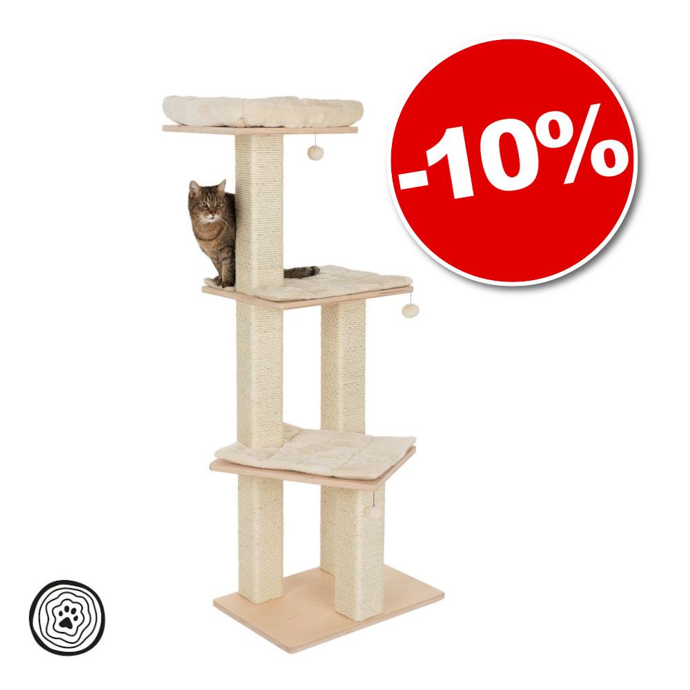 1x Arbre à chat Natural Paradise Quadra II crème : 10 % remise !